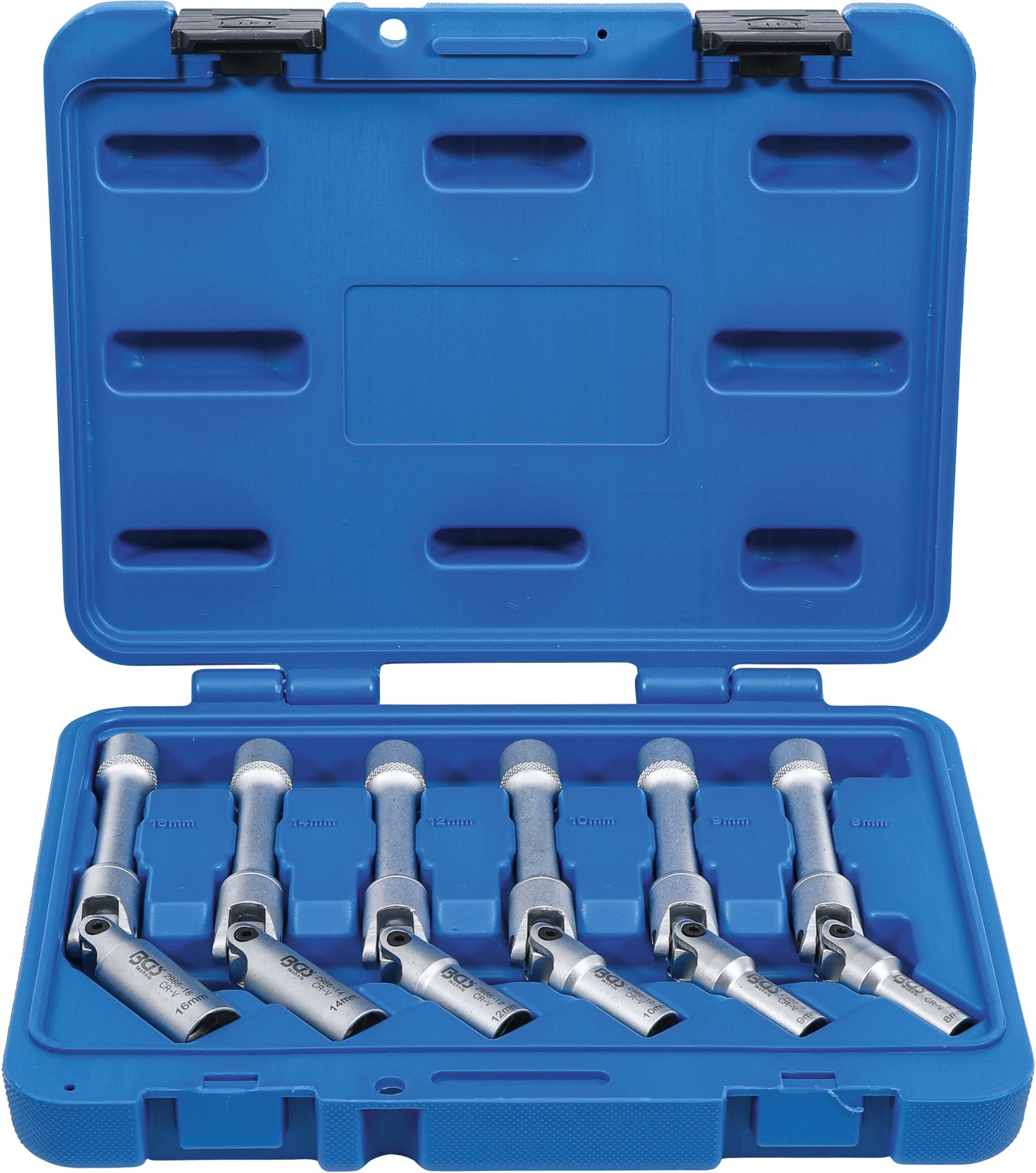 BGS 2986 Satz Universal Glühkerzen Gelenkschlüssel extra lang Sechskant SW 8 - 16mm Antrieb 10mm (3/8")