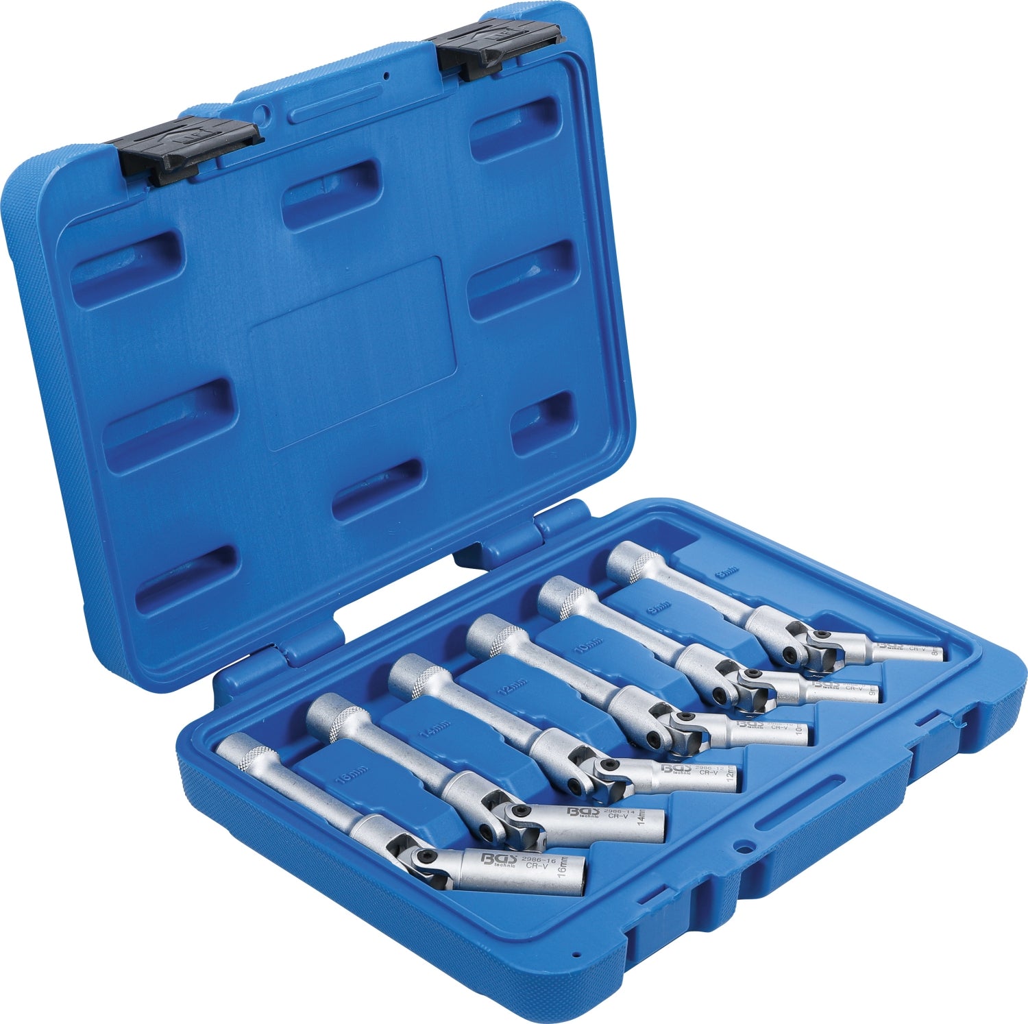 BGS 2986 Satz Universal Glühkerzen Gelenkschlüssel extra lang Sechskant SW 8 - 16mm Antrieb 10mm (3/8")