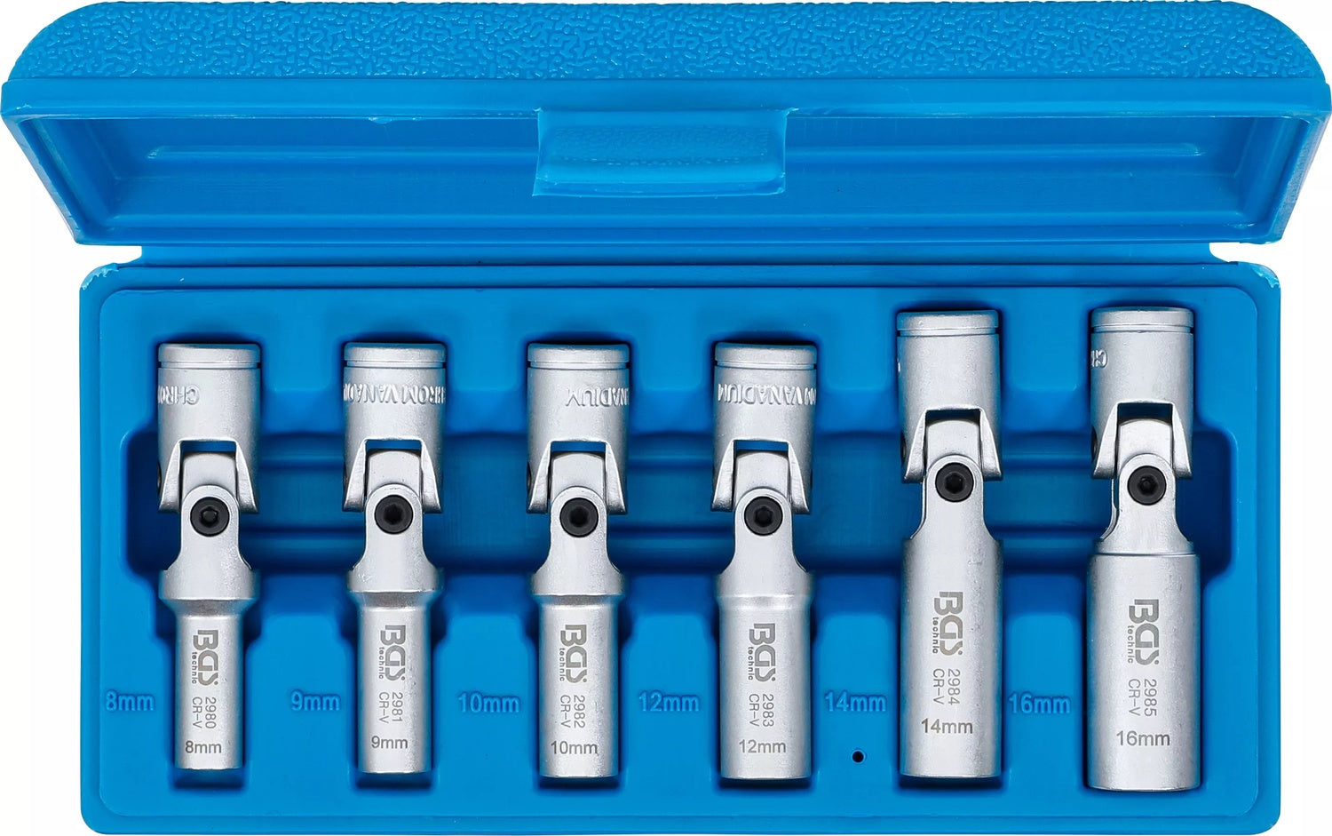 BGS 2990 Satz Universal Glühkerzen Gelenkschlüssel Sechskant SW 8 - 16mm Antrieb 10mm (3/8")