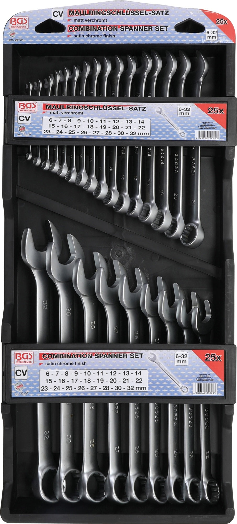 BGS 30100 Satz Ringmaulschlüssel SW 6 - 32mm metrisch 25 teilig