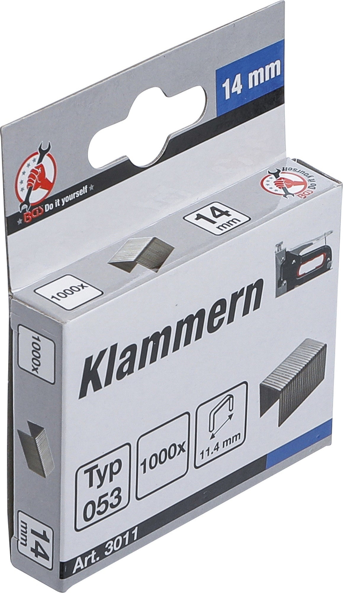 BGS DIY 3011 Satz Klammern Typ 53 14 x 11,4mm 1000 Stück