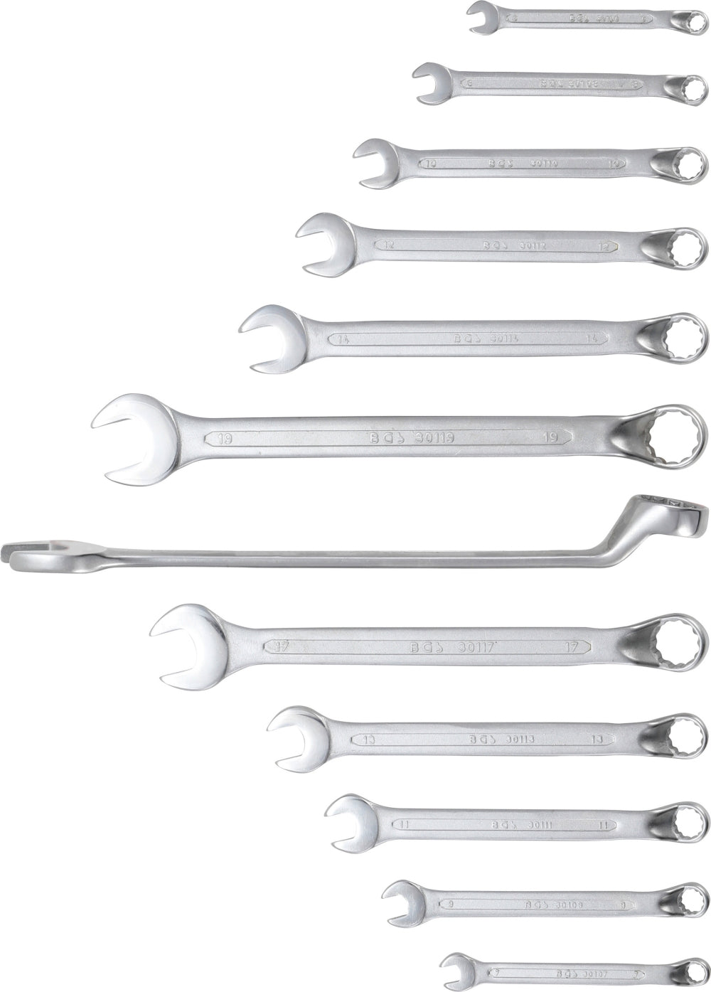BGS 30301 Satz Ringmaulschlüssel gekröpft SW 6 - 22mm metrisch 12 teilig