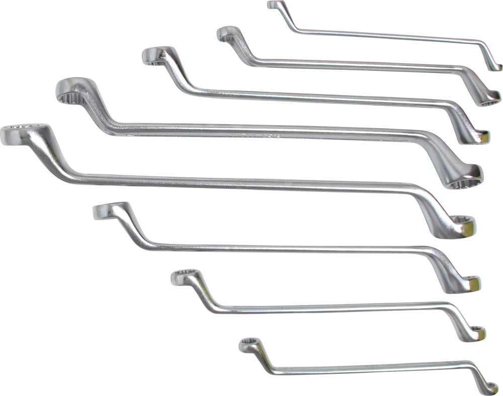 BGS 30306 Satz Doppelringschlüssel gekröpft SW 6 x 7 - 20 x 22mm metrisch 8 teilig kalt geschmiedet