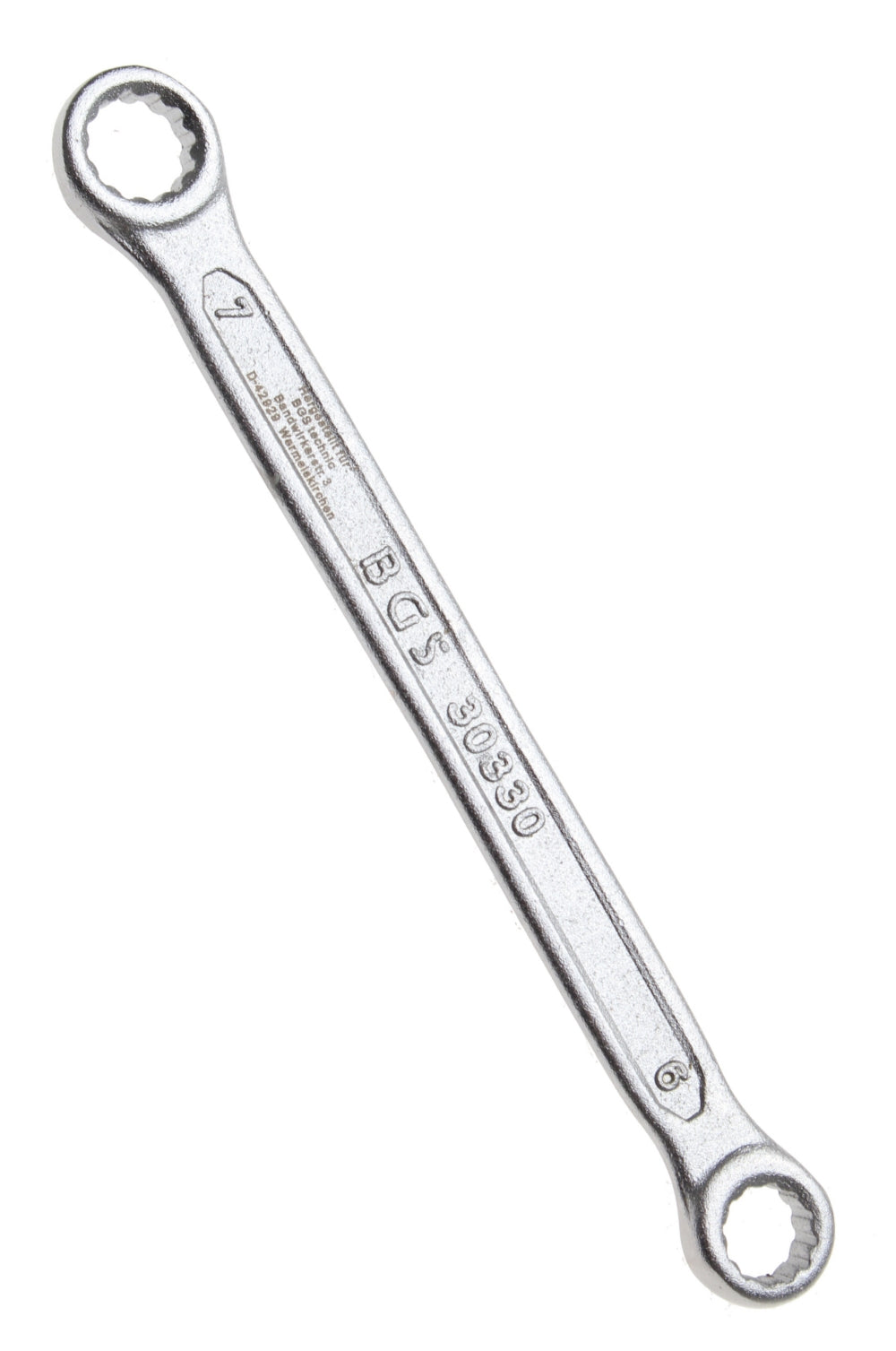 BGS 30330 Doppelringschlüssel extra flach SW 6 x 7mm metrisch kalt geschmiedet