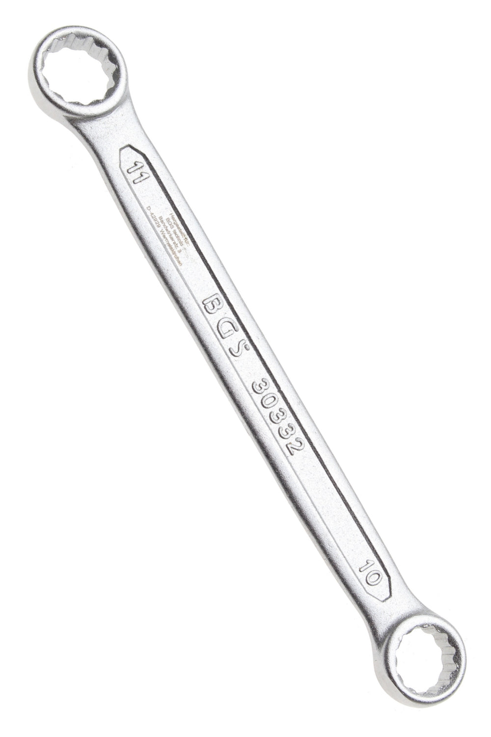 BGS 30332 Doppelringschlüssel extra flach SW 10 x 11mm metrisch kalt geschmiedet
