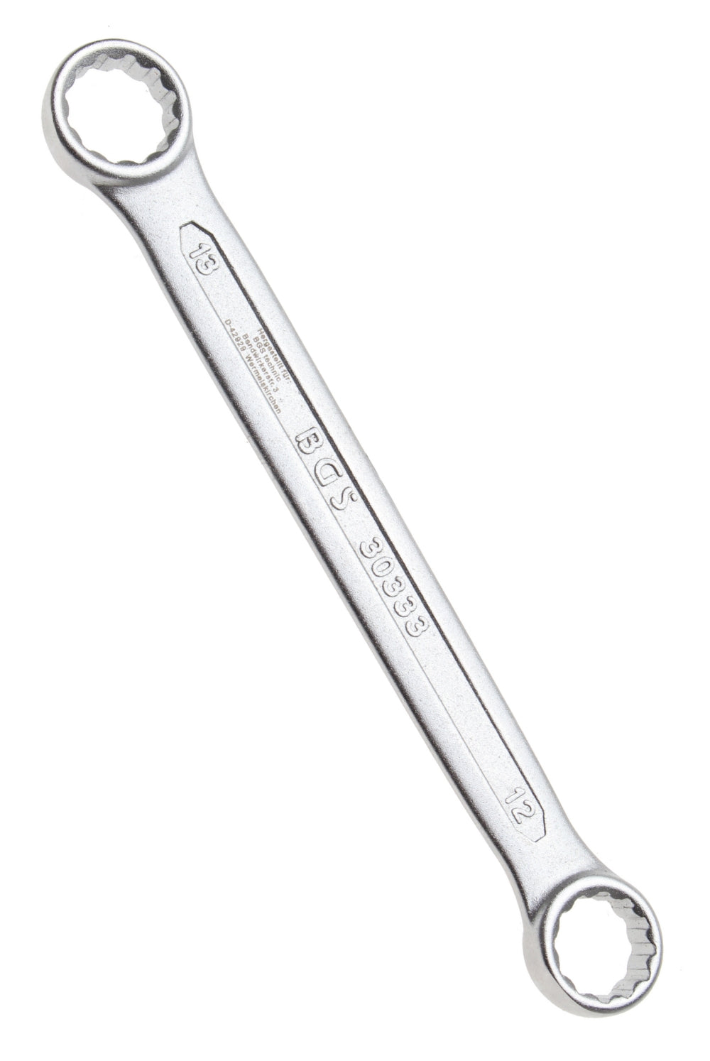 BGS 30333 Doppelringschlüssel extra flach SW 12 x 13mm metrisch kalt geschmiedet