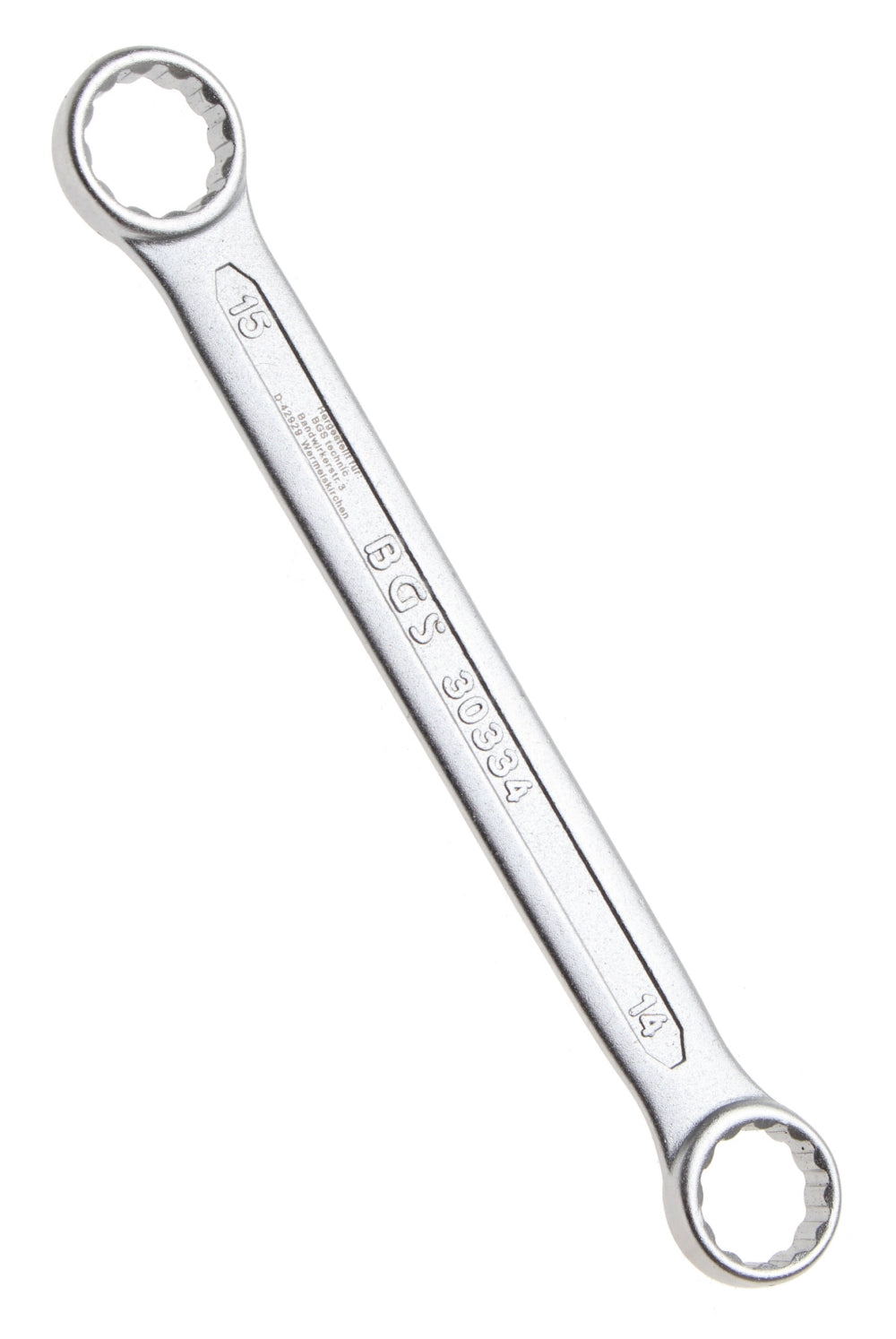 BGS 30334 Doppelringschlüssel extra flach SW 14 x 15mm metrisch kalt geschmiedet