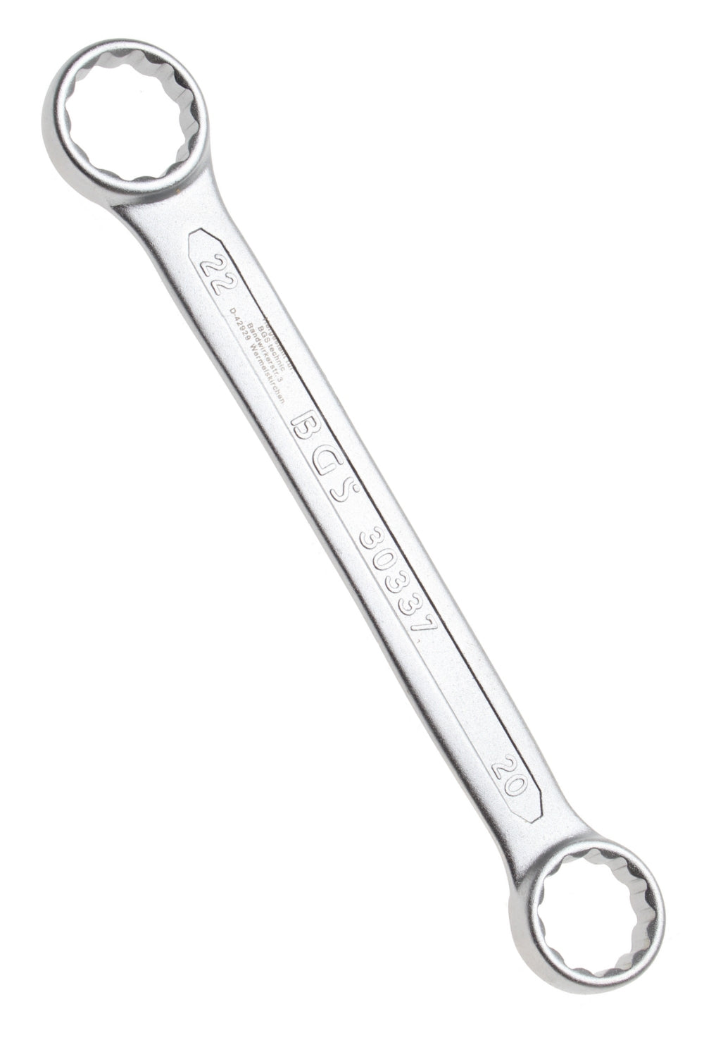 BGS 30337 Doppelringschlüssel extra flach SW 20 x 22mm metrisch kalt geschmiedet