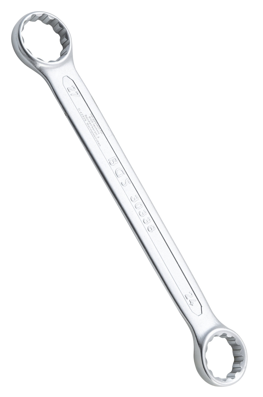 BGS 30338 Doppelringschlüssel extra flach SW 24 x 27mm metrisch kalt geschmiedet
