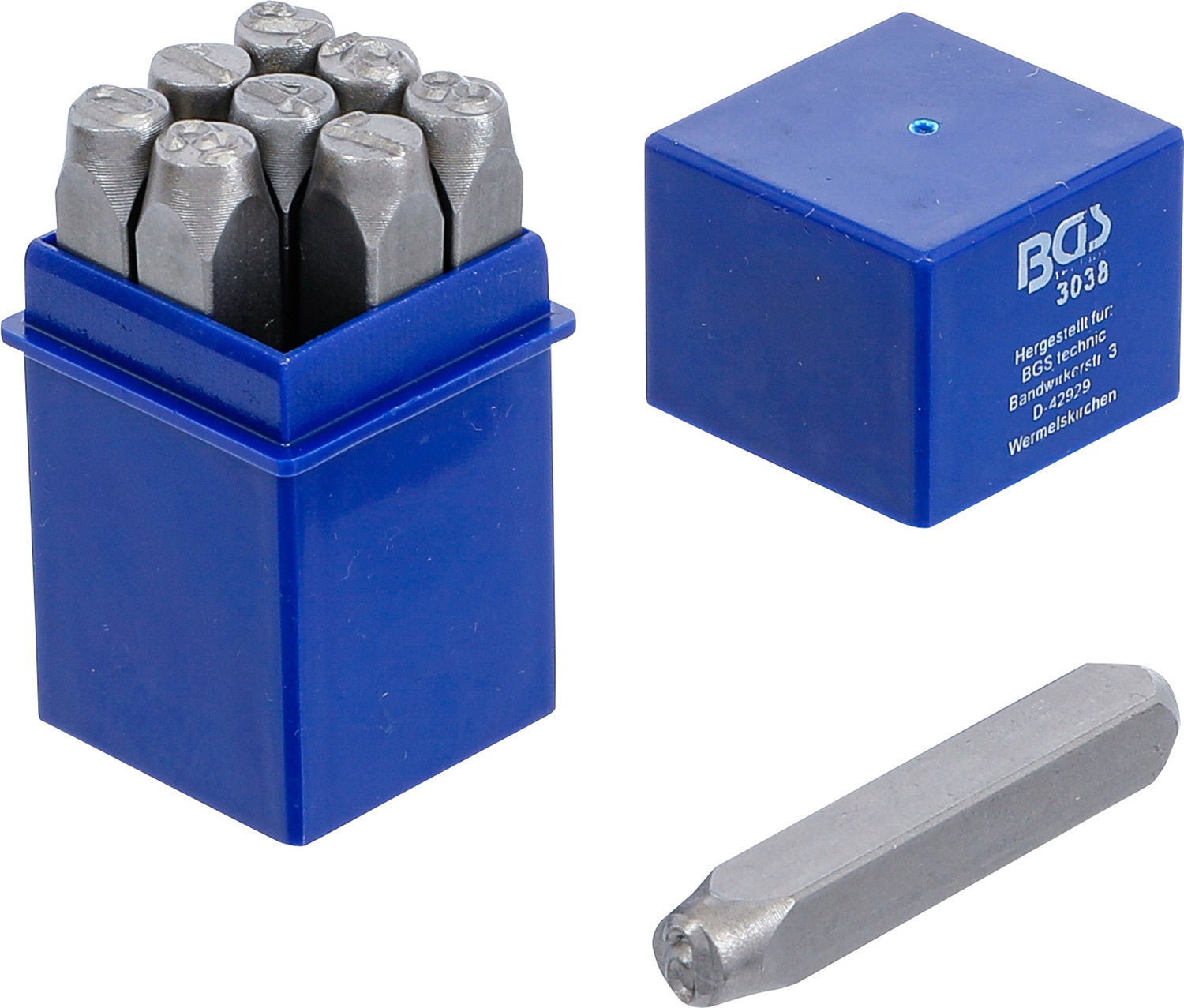 BGS 3039 Einschlagzahlen Höhe 10mm im Kästchen aus Kunststoff