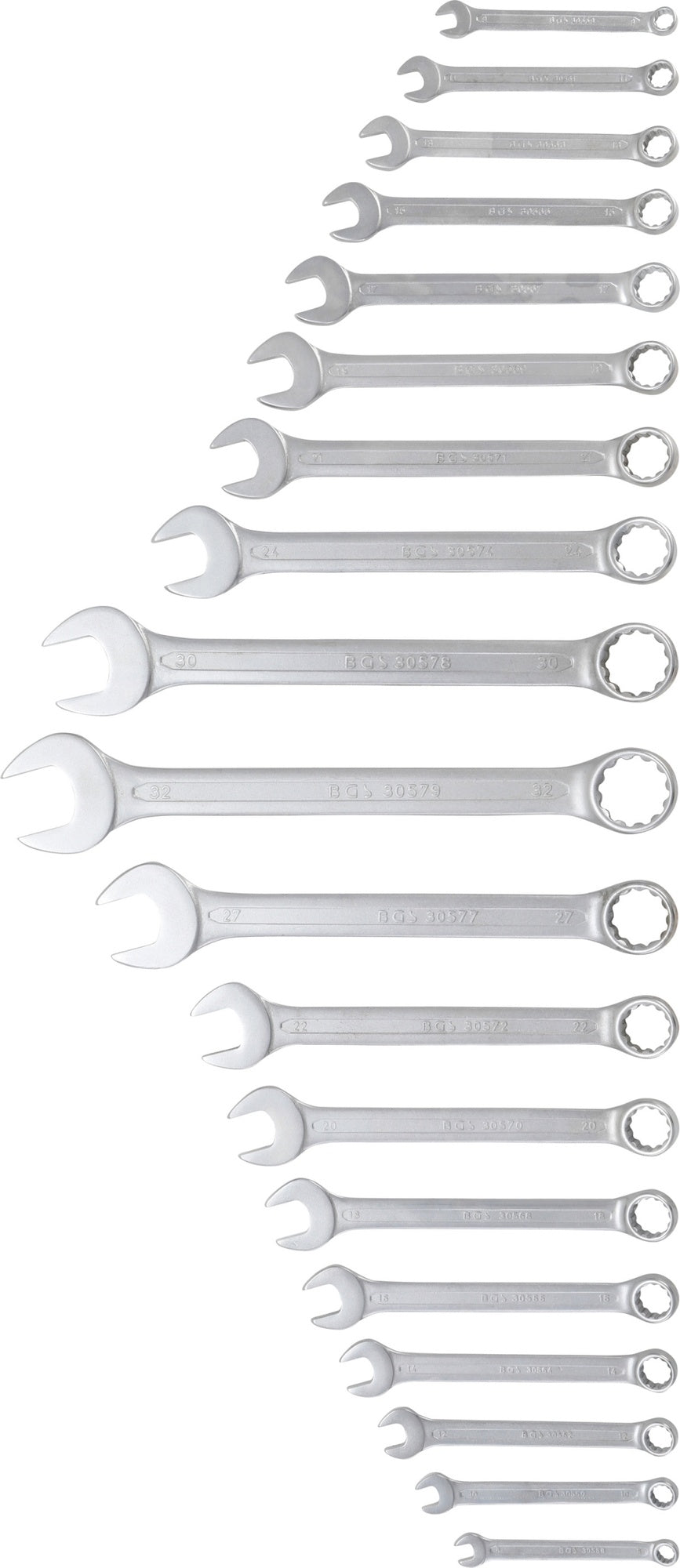 BGS 30500 Satz Ringmaulschlüssel SW 8 - 32mm metrisch 19 teilig