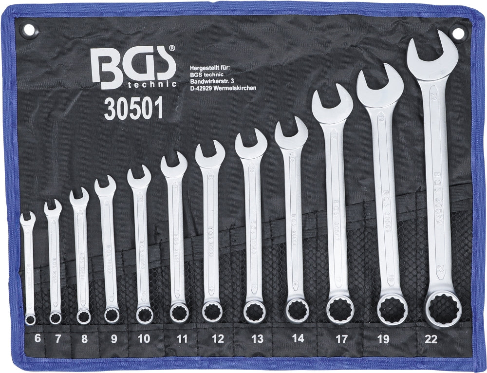 BGS 30501 Satz Ringmaulschlüssel SW 6 - 22mm metrisch 12 teilig