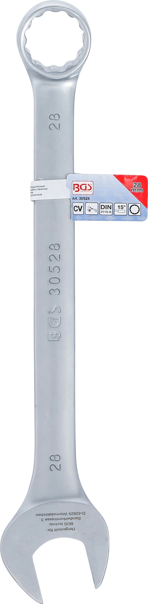 BGS 30528 Ringmaulschlüssel SW 28mm metrisch kalt geschmiedet seidenmatt