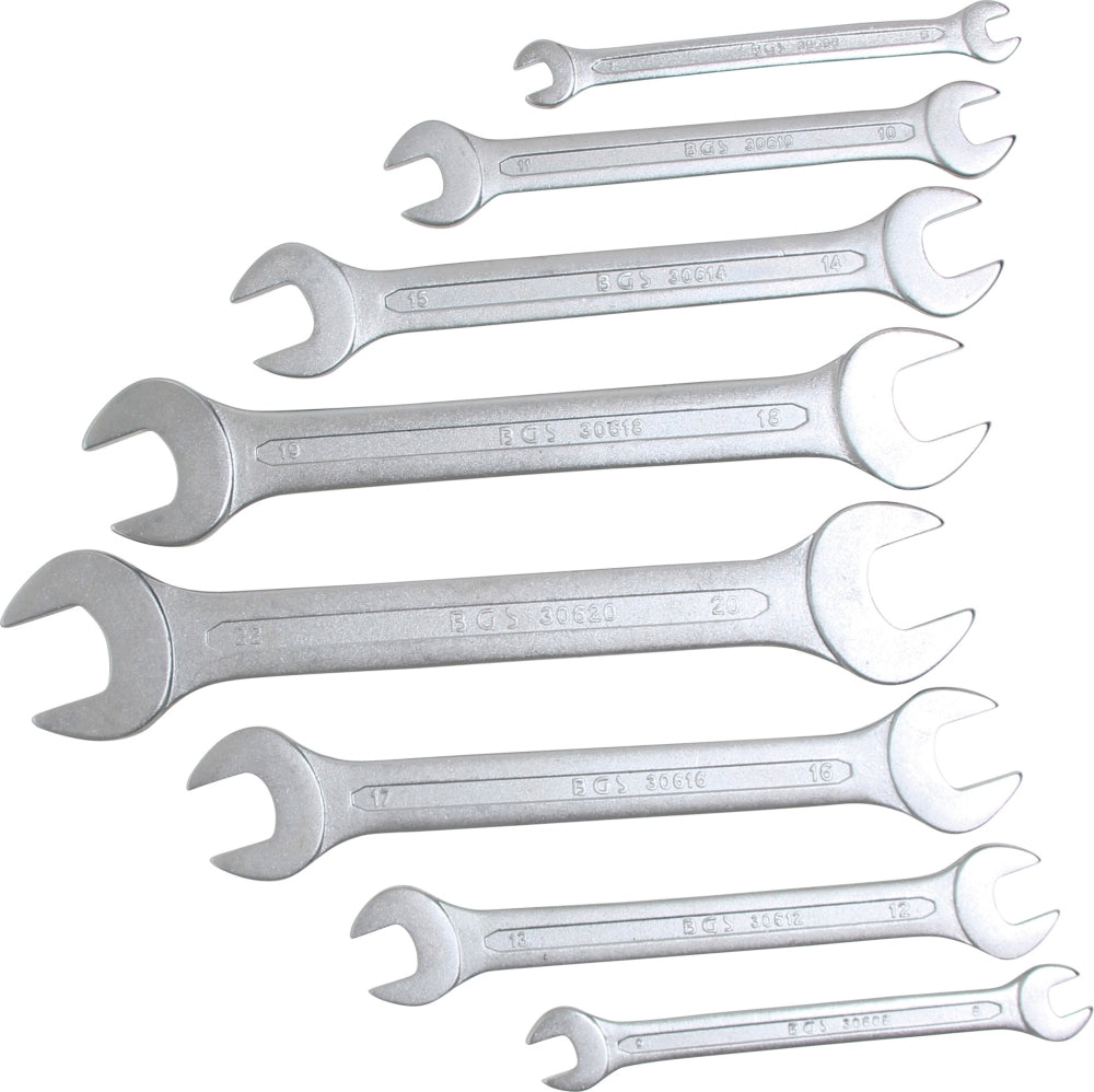 BGS 30600 Satz Doppelmaulschlüssel SW 6 - 22mm metrisch kalt geschmiedet 8 teilig