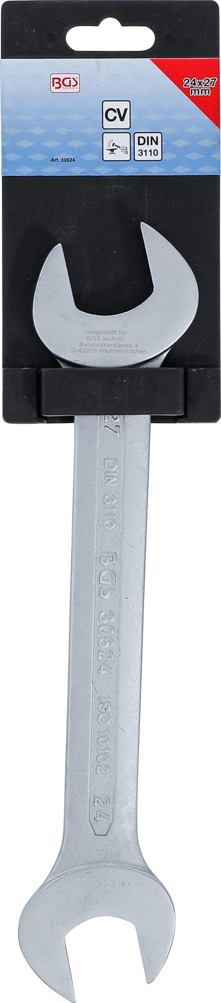 BGS 30624 Doppelmaulschlüssel SW 24 x 27mm metrisch kalt geschmiedet