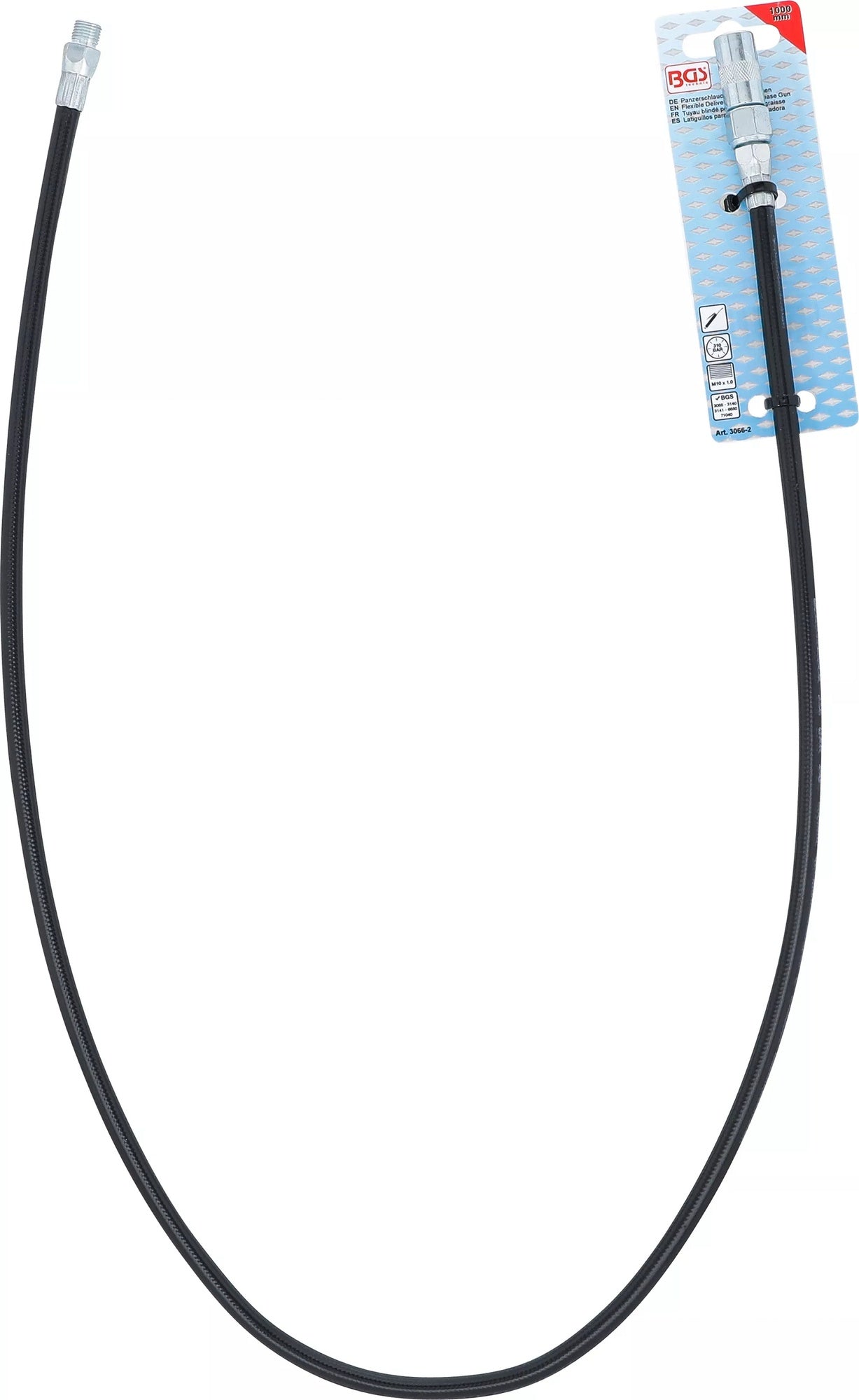 BGS 3066-2 Panzerschlauch 1 Meter für Fettpresse Zubehör Artikel 3065, 3140, 3141, 6650, 71040