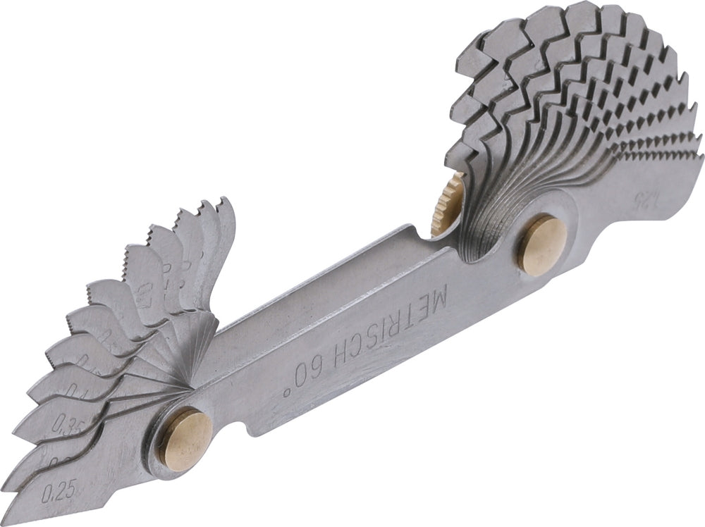 BGS 3067 Gewindelehre Gewindeschablone metrisch 24 Blatt Steigung 0.25-6.0