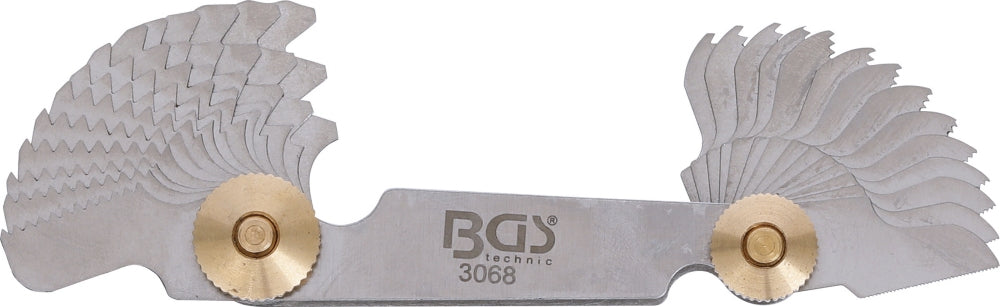 BGS 3068 Doppel Gewindelehre / Gewindeschablone Whitworth 28 Blatt