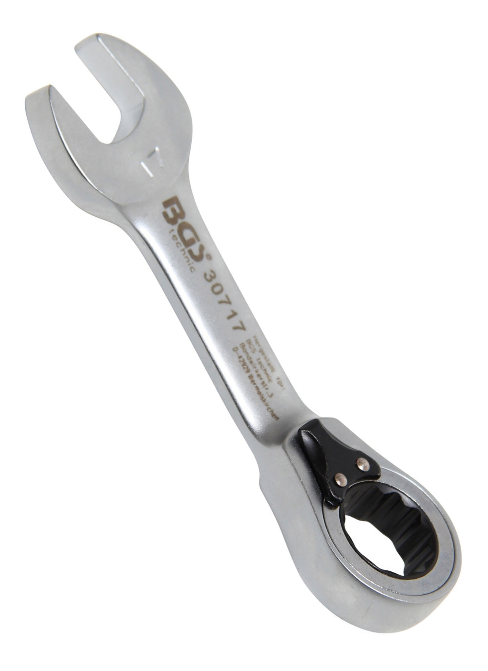 BGS 30717 Ratschenringmaulschlüssel kurz umschaltbar SW 17mm