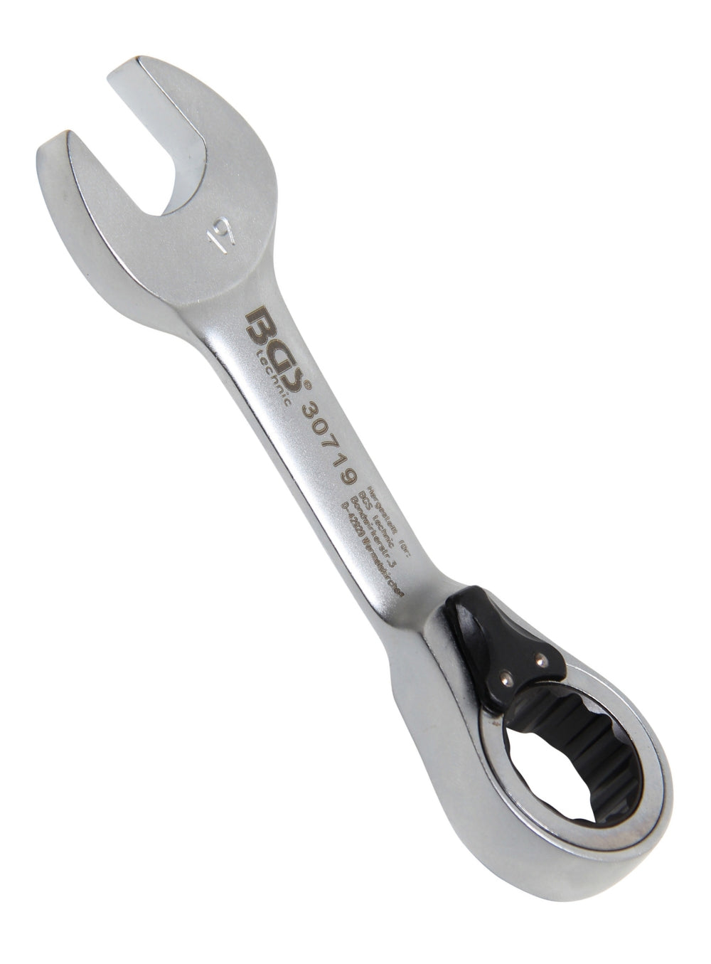 BGS 30719 Ratschenringmaulschlüssel kurz umschaltbar SW 19mm