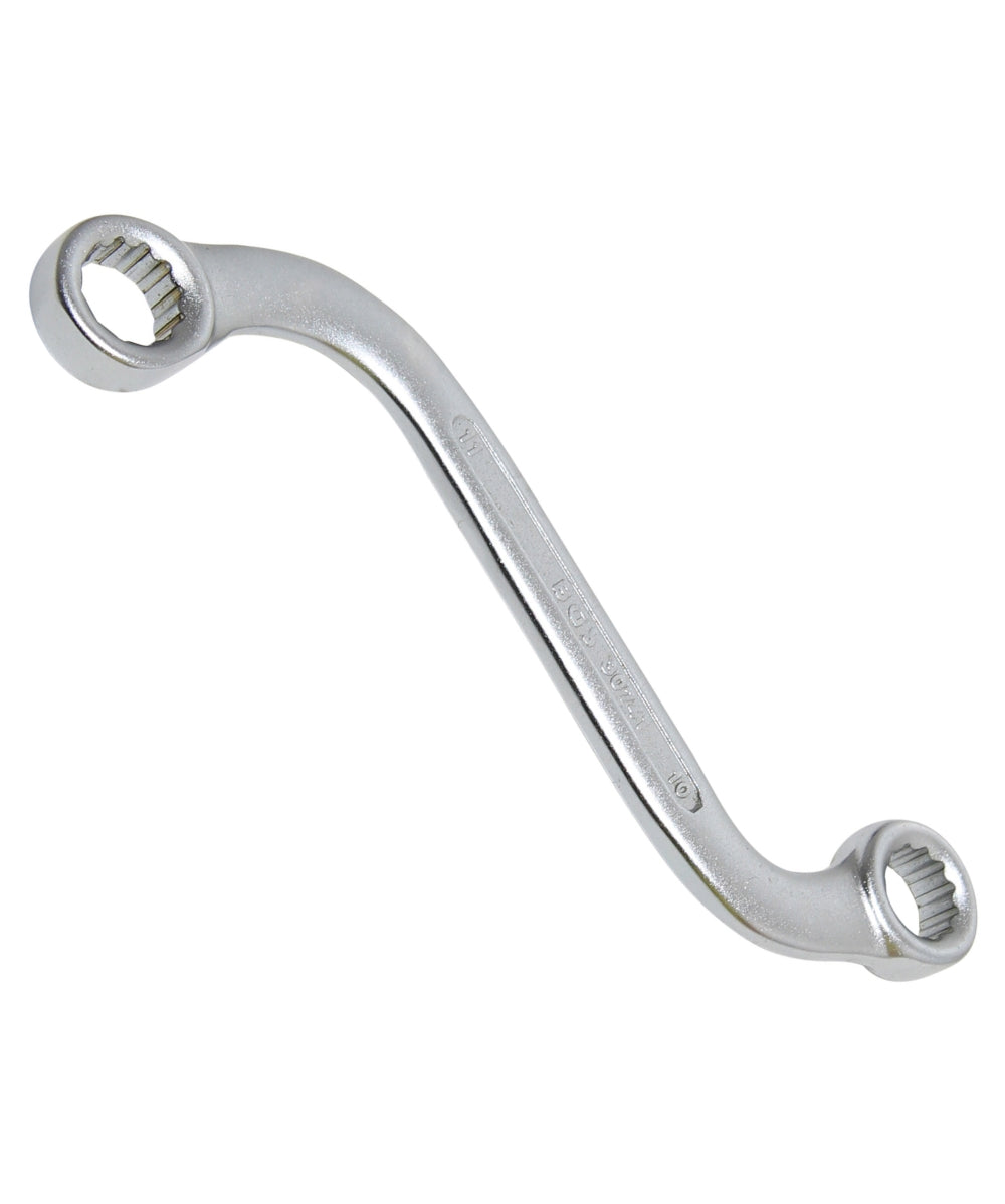 BGS 30741 Doppelringschlüssel S-Form Zwölfkant SW 10 x 11mm metrisch kalt geschmiedet