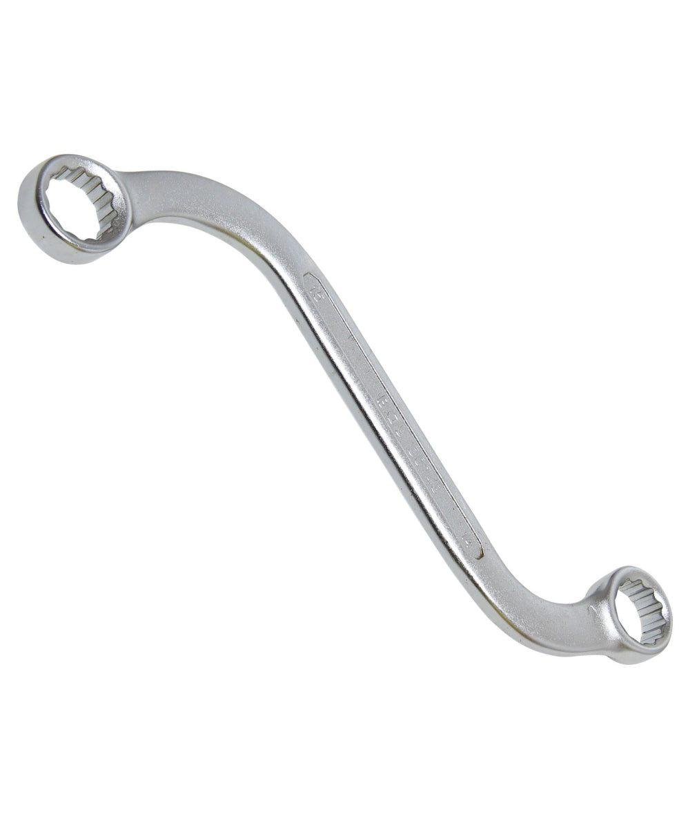 BGS 30743 Doppelringschlüssel S-Form Zwölfkant SW 14 x 15mm metrisch kalt geschmiedet