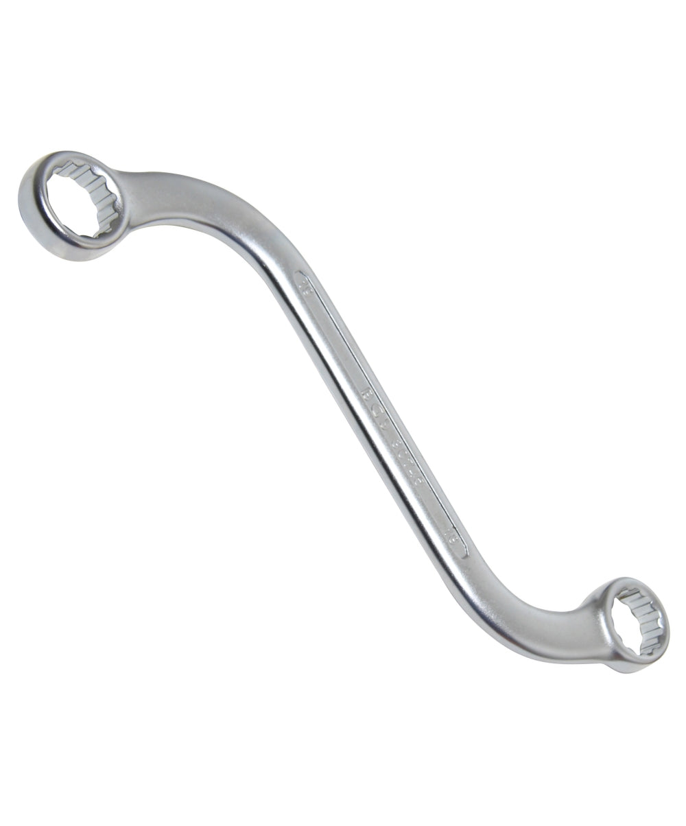 BGS 30745 Doppelringschlüssel S-Form Zwölfkant SW 18 x 19mm metrisch kalt geschmiedet