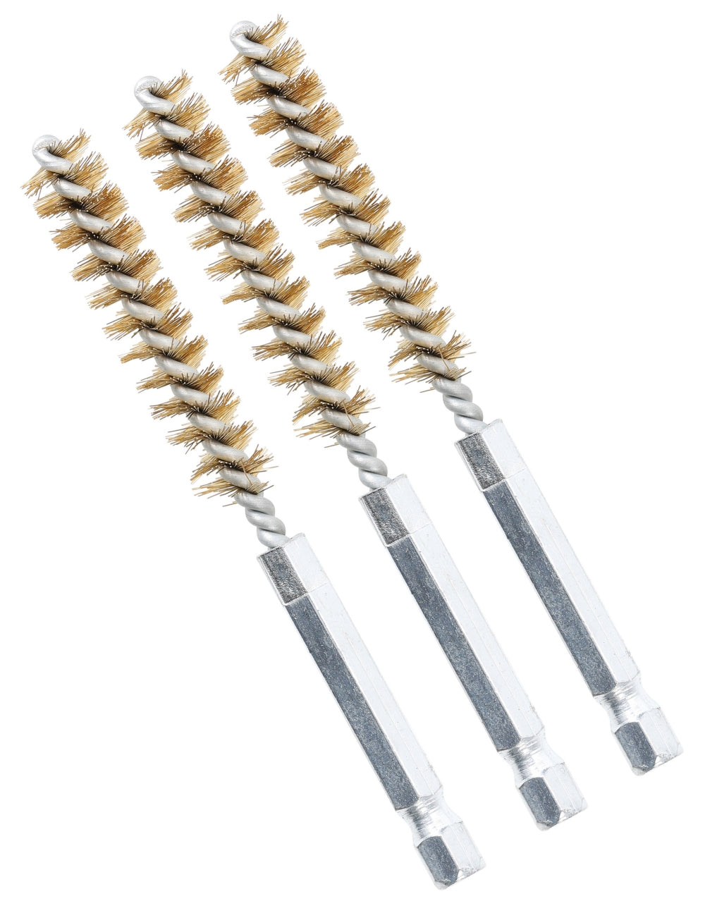 BGS 3078-10-M Messingbürste 10mm Antrieb Außensechskant 6,3mm (1/4") 3 teilig