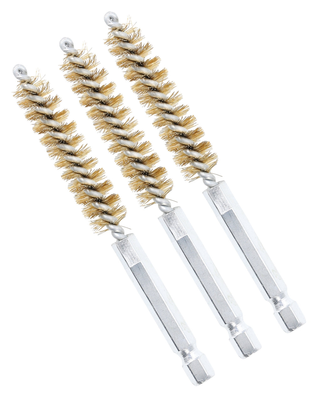 BGS 3078-11-M Messingbürste 11mm Antrieb Außensechskant 6,3mm (1/4") 3 teilig