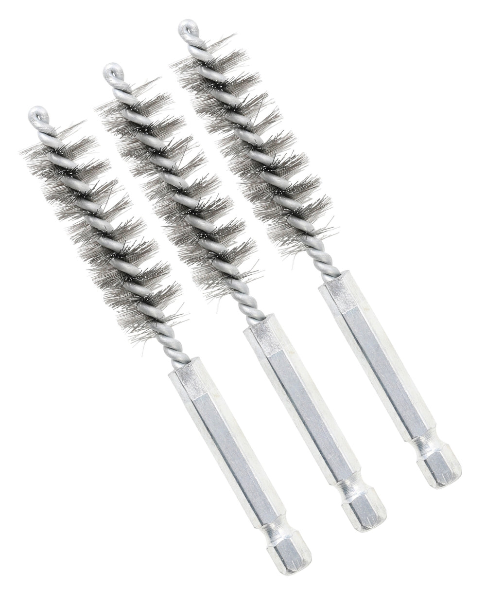 BGS 3078-14-S Stahlbürste 14mm Antrieb Außensechskant 6,3mm (1/4") 3 teilig