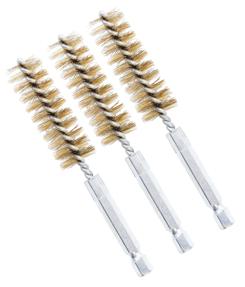 BGS 3078-16-M Messingbürste 16mm Antrieb Außensechskant 6,3mm (1/4") 3 teilig