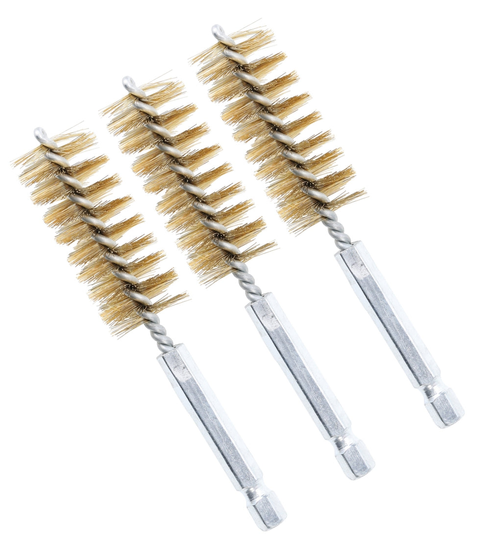 BGS 3078-19-M Messingbürste 19mm Antrieb Außensechskant 6,3mm (1/4") 3 teilig