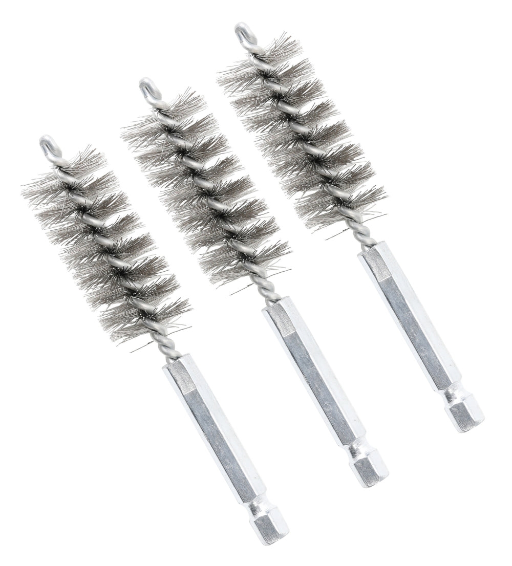 BGS 3078-19-S Stahlbürste 19mm Antrieb Außensechskant 6,3mm (1/4") 3 teilig