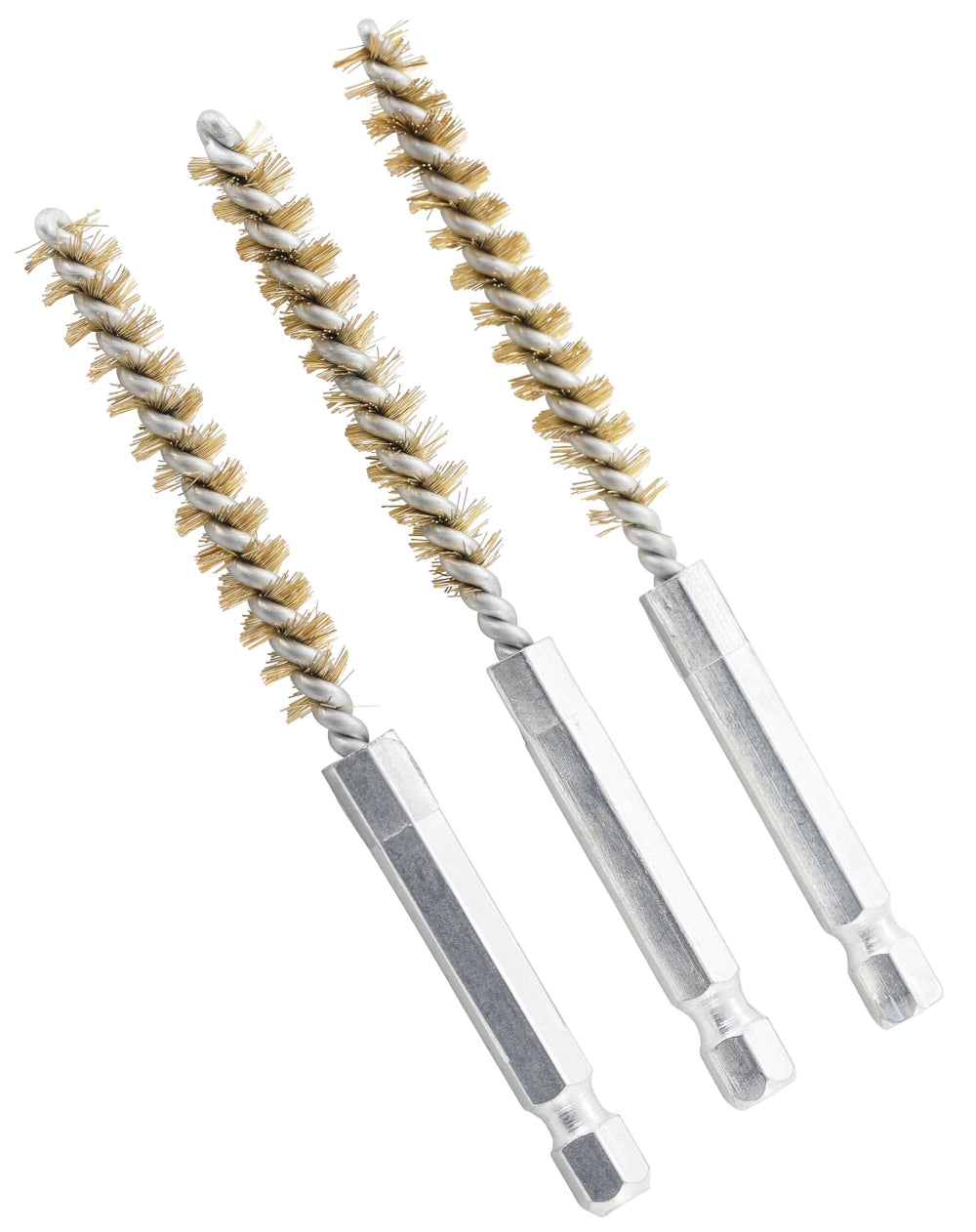 BGS 3078-8-M Messingbürste 8mm Antrieb Außensechskant 6,3mm (1/4") 3 teilig