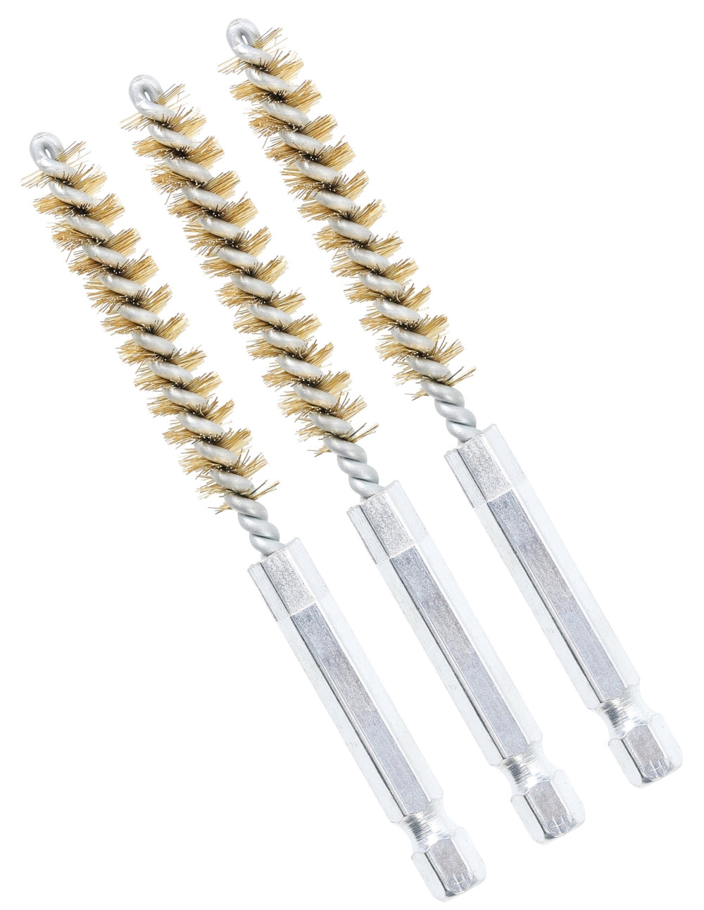 BGS 3078-9-M Messingbürste 9mm Antrieb Außensechskant 6,3mm (1/4") 3 teilig