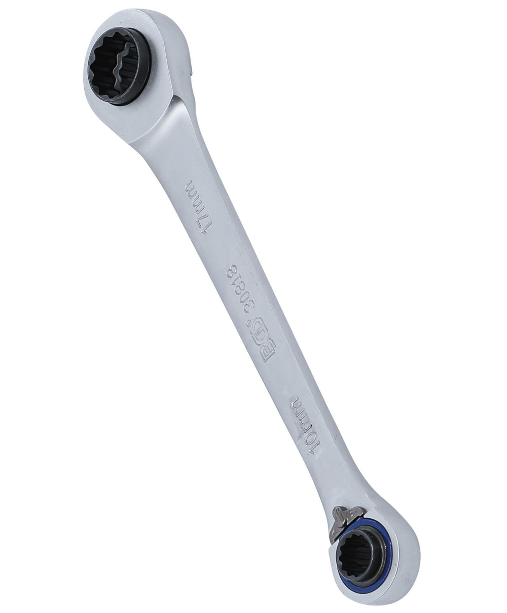 BGS 30818 Ratschenringschlüssel "4 in 1" SW 10 x 12mm & 14 x 17mm