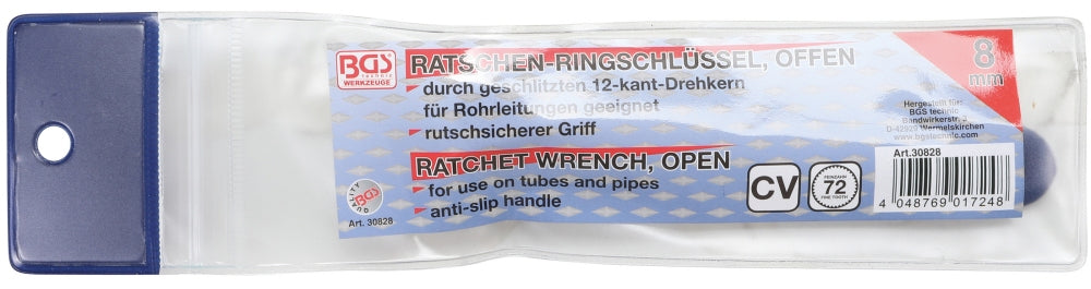 BGS 30828 Ratschenringschlüssel offen SW 8mm