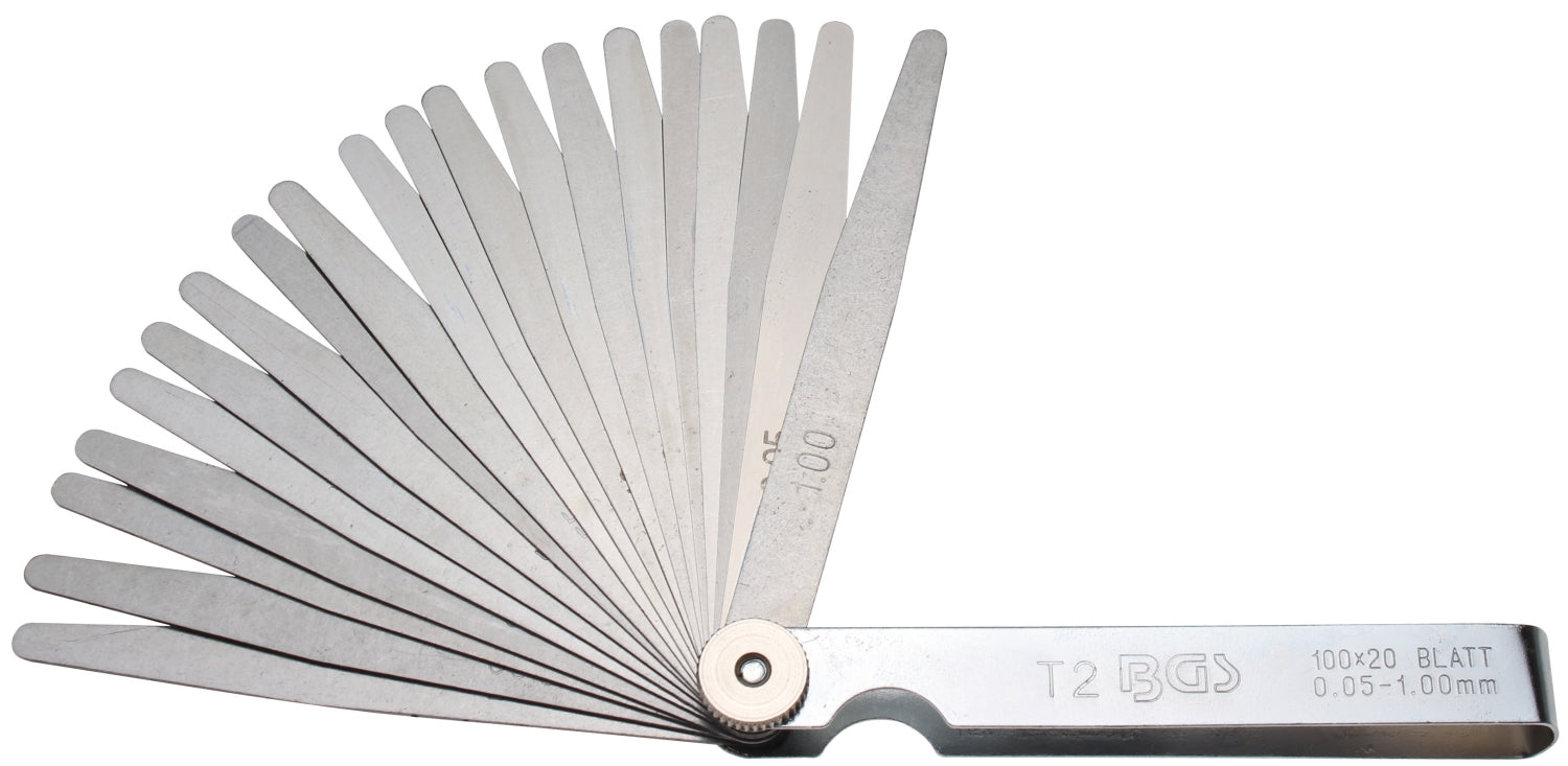 BGS 3083 Präzisions Fühlerlehre 20 Blatt metrisch Material Edelstahl