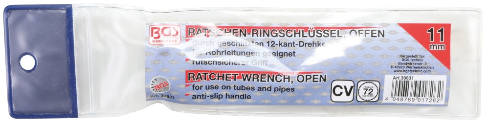 BGS 30831 Ratschenringschlüssel offen SW 11mm