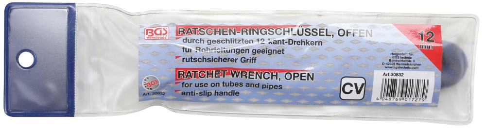 BGS 30832 Ratschenringschlüssel offen SW 12mm