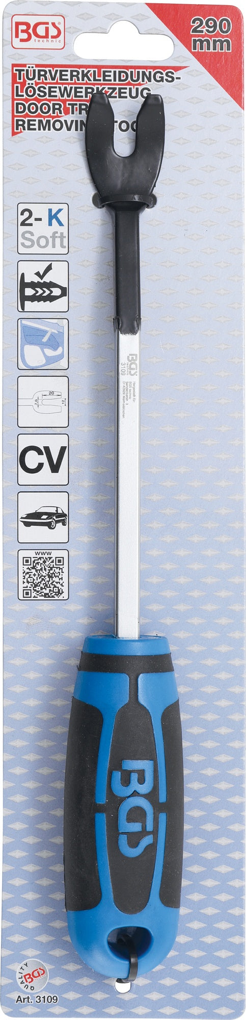 BGS 3109 Werkzeug zum Lösen von KunststoffClips an Türverkleidungen Öffnungsmaß 12mm