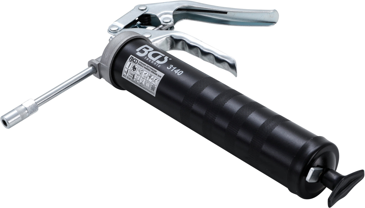 BGS 3140 Einhand Fettpresse Handhebelpresse mit Mundstück und Düsenrohr