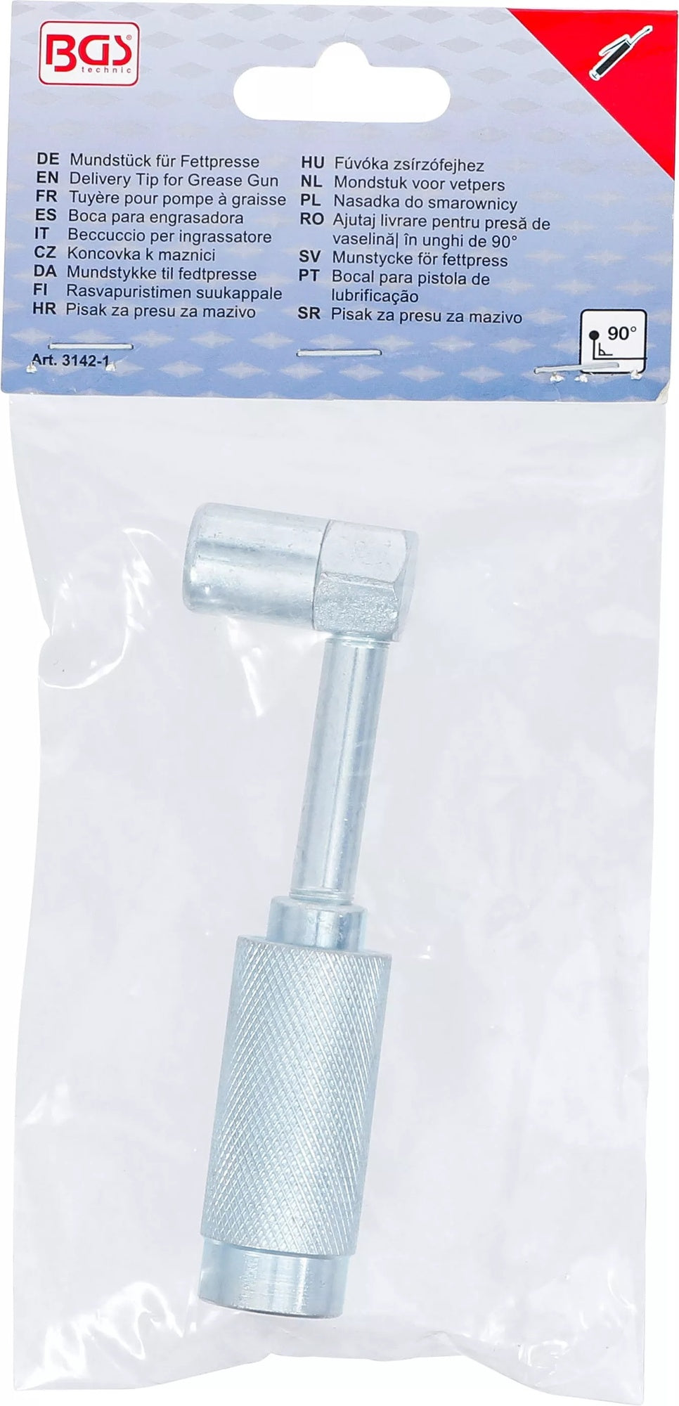 BGS 3142-1 Schmiermittel Aufsatz für Fettpresse 90° abgewinkelt