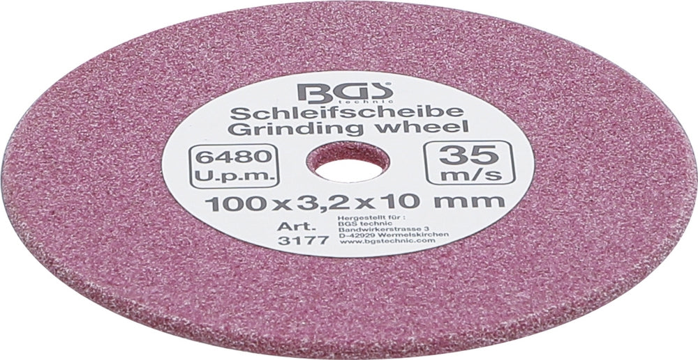 BGS 3177 Schleifscheibe für Artikel 3180 Ø 100 x 3,2 x 10mm