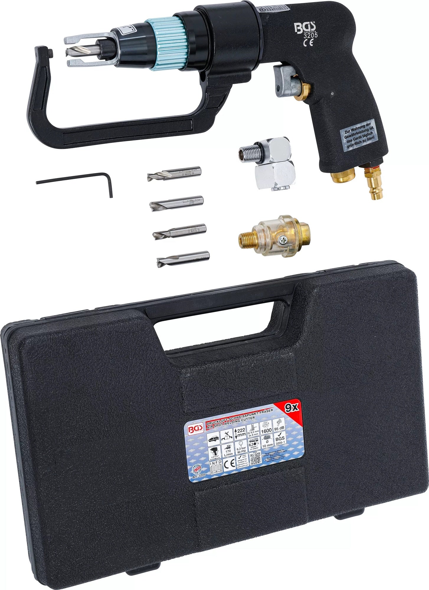 BGS 3205 Druckluft Schweisspunkt Fräser mit Führungshebel