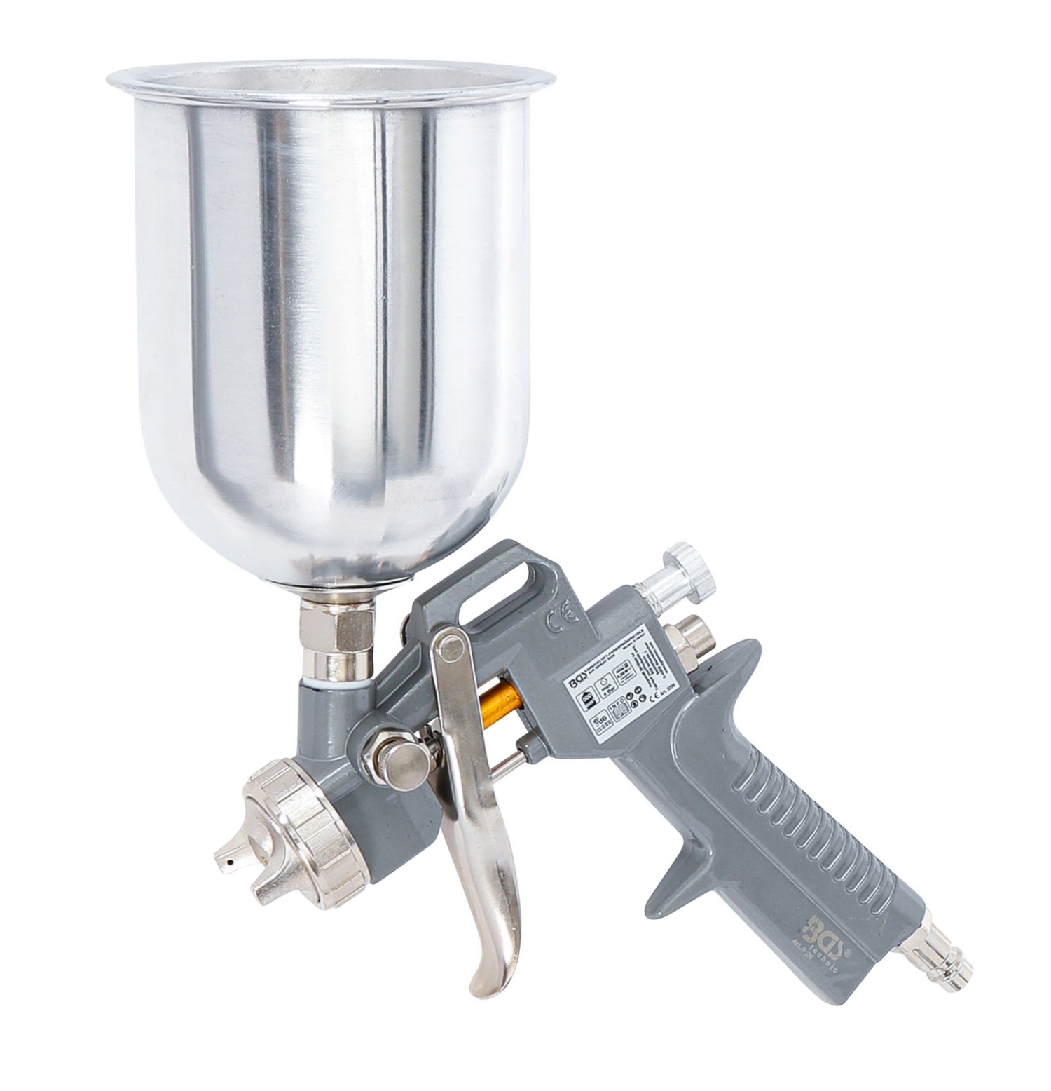 BGS 3206 Druckluft Farbsprühpistole Universal Spritzkopf Lackbehälter 500cm³