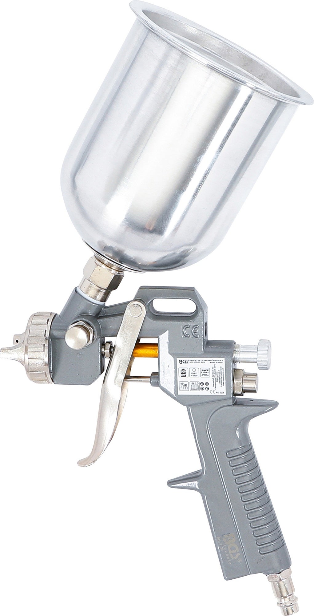BGS 3206 Druckluft Farbsprühpistole Universal Spritzkopf Lackbehälter 500cm³