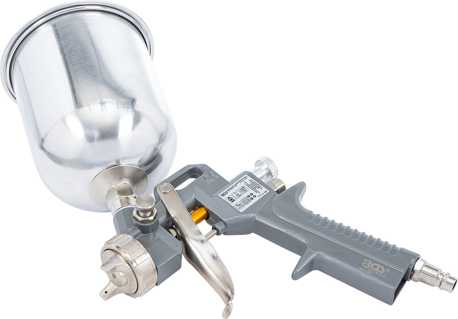 BGS 3206 Druckluft Farbsprühpistole Universal Spritzkopf Lackbehälter 500cm³