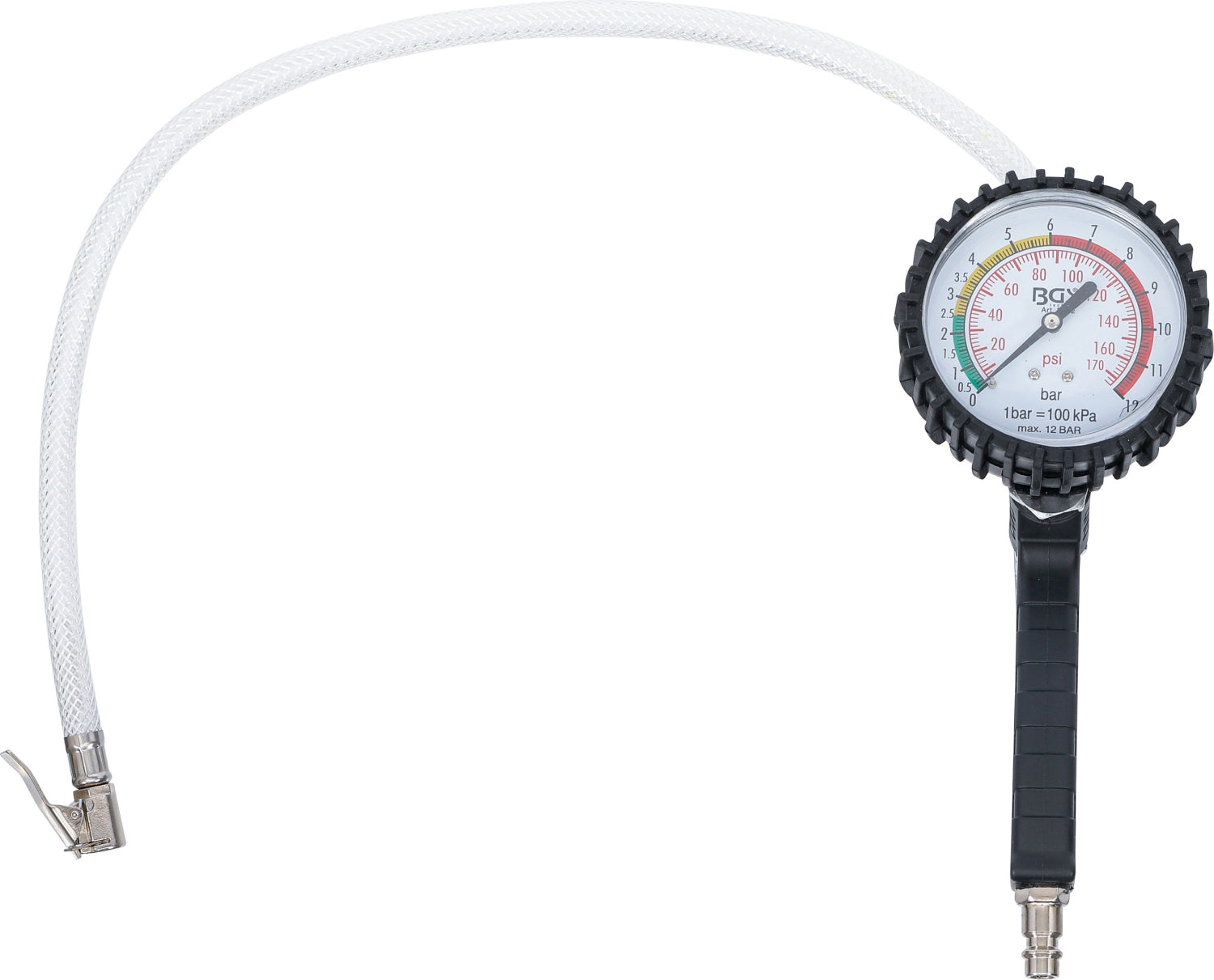 BGS 3242 Druckluft Reifenfüllpistole Reifenfüller 0 - 12 bar Schlauchlänge 0,54m