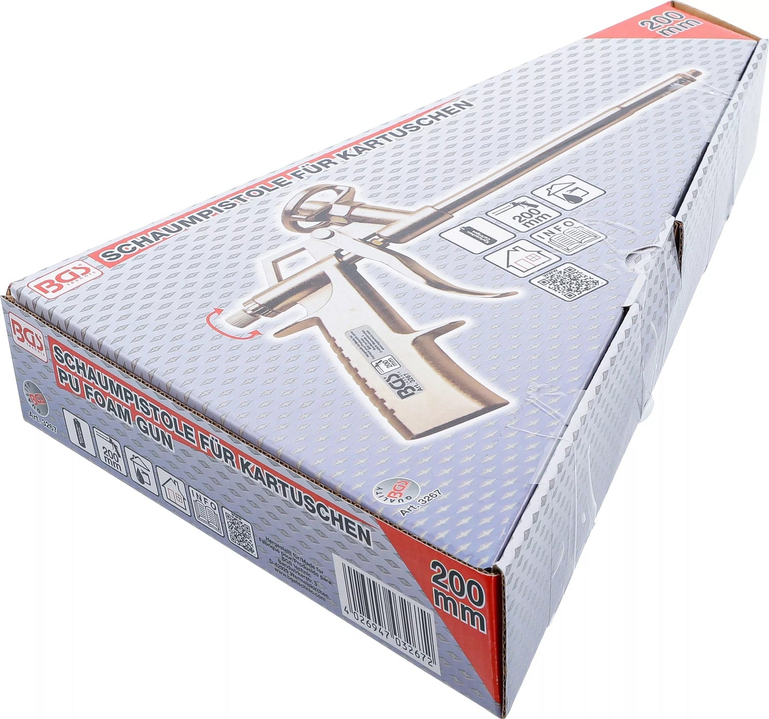 BGS 3267 Schaumpistole für PU Schaumkartuschen zum Aufschrauben